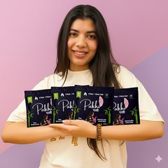 Pack of 4: Pakhi Organic Bamboo Sanitary Pads XL with Anion Strip (24 Pads + 4 Panty Liner)